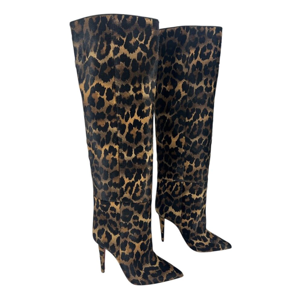 Christian‎ Louboutin Astrilarge Botta 100 Pony Kitty Pointed Toe Boots - Picture 6 of 16